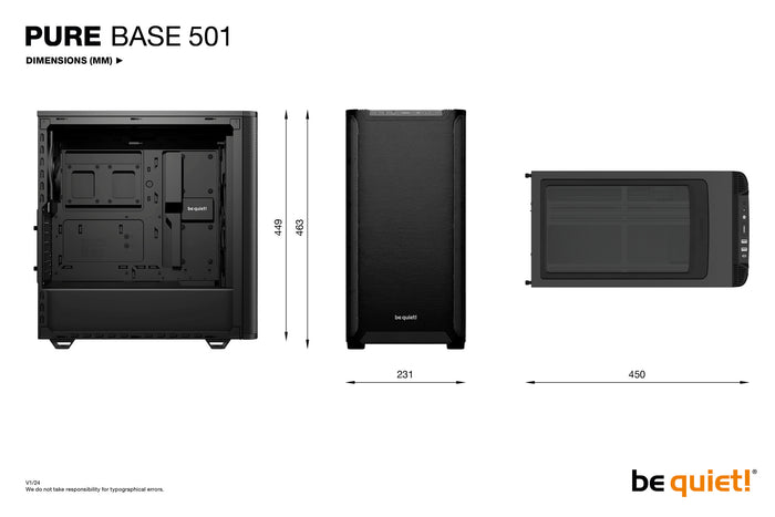 be quiet! PURE BASE 501 Black Midi Tower