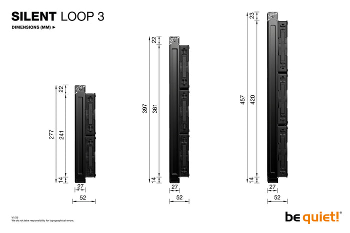be quiet! Silent Loop 3 420 mm Processor All-in-one liquid cooler 14 cm Black 1 pc(s)