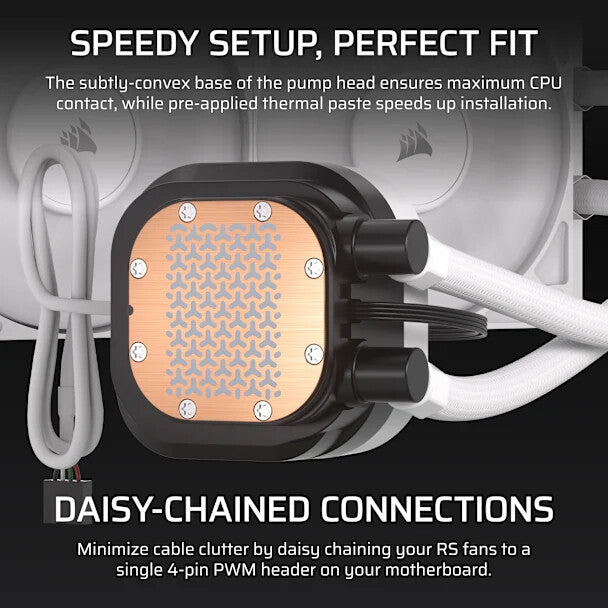Corsair Nautilus 360 RS Processor All-in-one liquid cooler 12 cm White