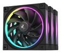 DeepCool FL12 120mm PWM 3 Pack Fan - High Performance, Low Noise, Fluid Dynamic Bearing, 36 ARGB LEDs, 500-2150 RPM, 55 CFM Airflow, 4-Pin PWM Control