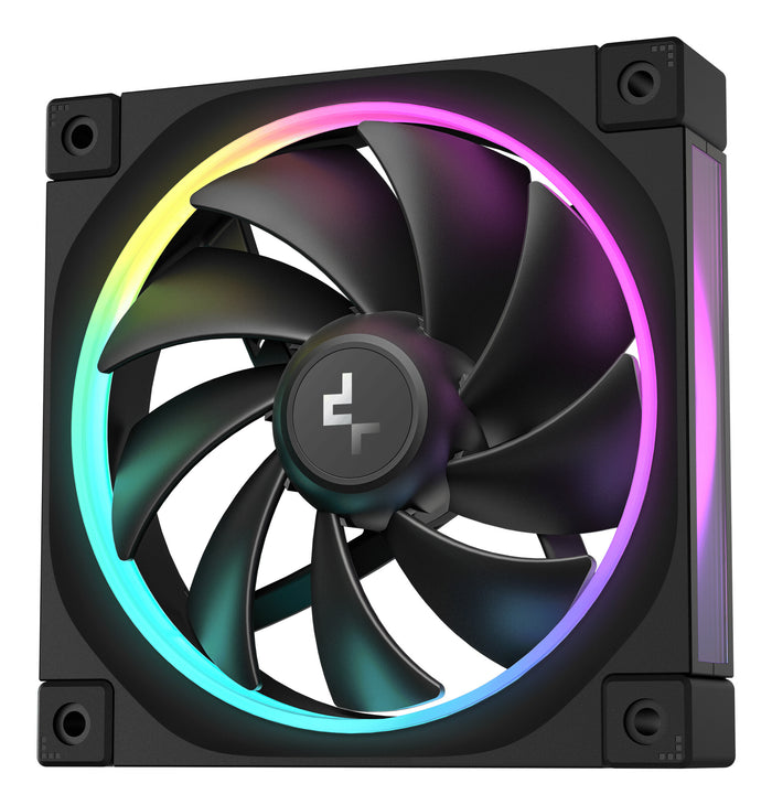 DeepCool FL12 120mm PWM 3 Pack Fan - High Performance, Low Noise, Fluid Dynamic Bearing, 36 ARGB LEDs, 500-2150 RPM, 55 CFM Airflow, 4-Pin PWM Control