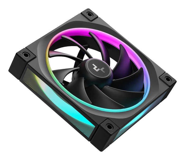DeepCool FL12 120mm PWM 3 Pack Fan - High Performance, Low Noise, Fluid Dynamic Bearing, 36 ARGB LEDs, 500-2150 RPM, 55 CFM Airflow, 4-Pin PWM Control