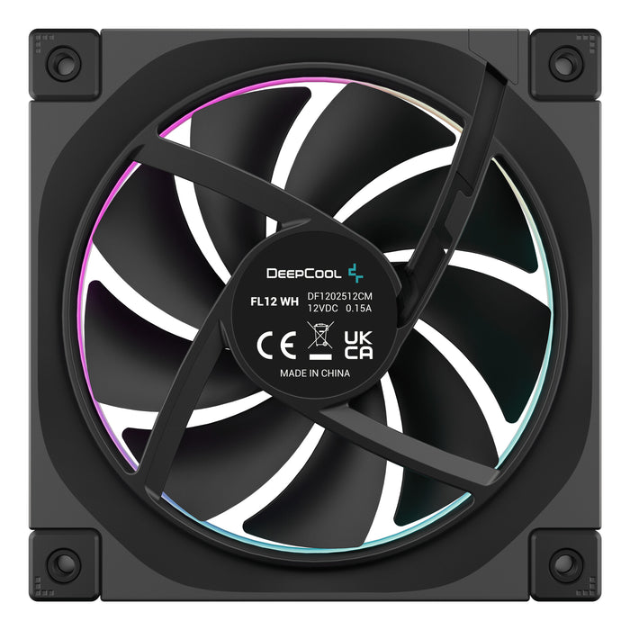 DeepCool FL12 120mm PWM 3 Pack Fan - High Performance, Low Noise, Fluid Dynamic Bearing, 36 ARGB LEDs, 500-2150 RPM, 55 CFM Airflow, 4-Pin PWM Control