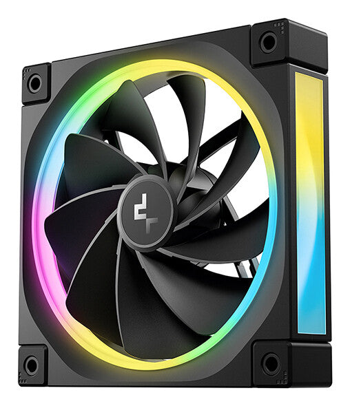 DeepCool FL12 120mm PWM 3 Pack Reverse Fan - High Performance, Low Noise, Fluid Dynamic Bearing, 36 ARGB LEDs, 500-2150 RPM, 55 CFM Airflow, 4-Pin PWM Control
