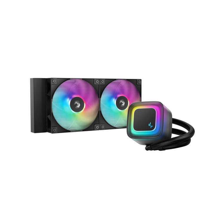 DeepCool LE240 V2 240mm Liquid CPU Cooler, Dual 120mm ARGB Fans, Anti-Leak Tech, Quiet Pump, High Performance for Intel & AMD Sockets