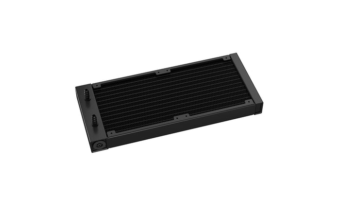 DeepCool LS520 Premium AiO Liquid CPU Cooler, Universal Socket, 240mm Radiator, PWM 2250RPM Cooling Fans, Addressable RGB LED Lighting, Fully Customizable Infinity Mirror Cap Design, Black Version