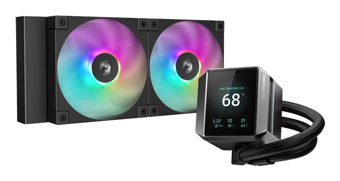 DeepCool Mystique 240 CPU Cooler, ARGB, Personalized Cooling with 2.8" TFT LCD Screen and Enhanced Pump Performance, 5 year warranty