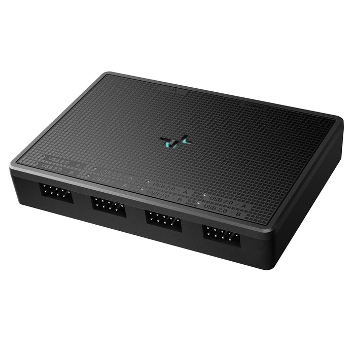 DeepCool USB HUB 4 ports, Easy Setup, Plug-and-play, Windows, macOS Compatibility, Connecting Multiple USB Devices, Black
