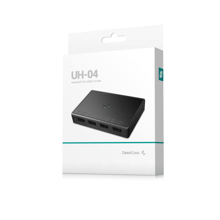 DeepCool USB HUB 4 ports, Easy Setup, Plug-and-play, Windows, macOS Compatibility, Connecting Multiple USB Devices, Black