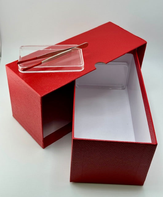 Large Currency Box w/ 20 Air-tite 10 oz Bar Holders and Small LH Coin Tong Bundle