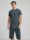 Summer Co Ord Set For Men-Dark Grey-BE9071