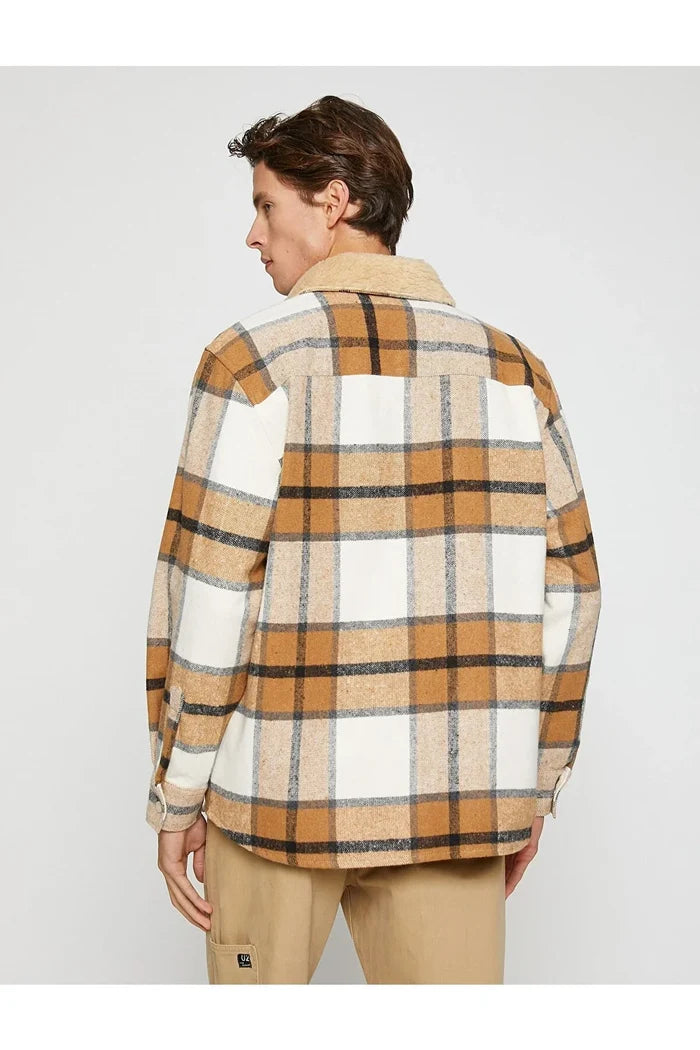 UNICORN Men's jacket checked brown beige S M